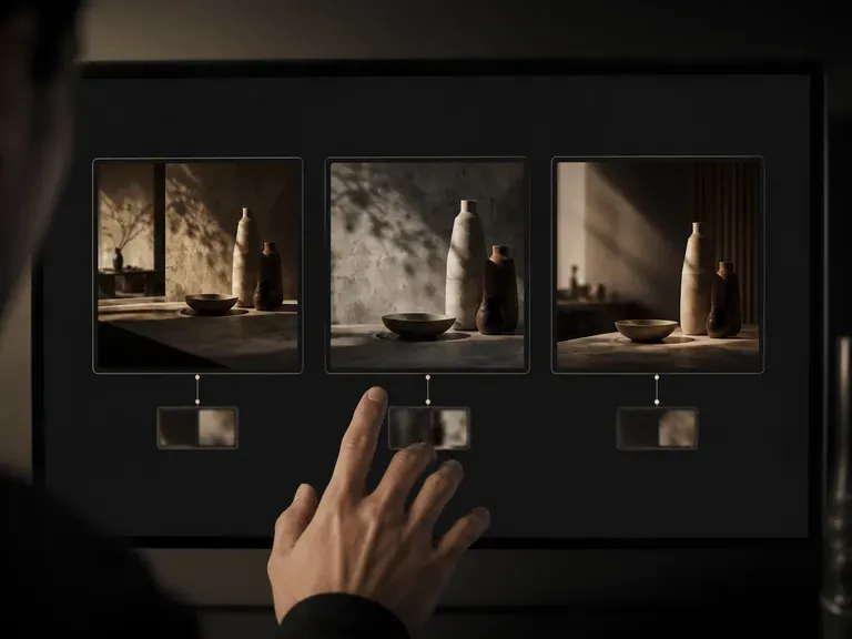 Three generated frames placed side by side for comparison