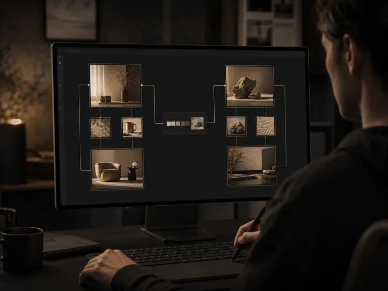 Two project clusters on one screen sharing the same color cast