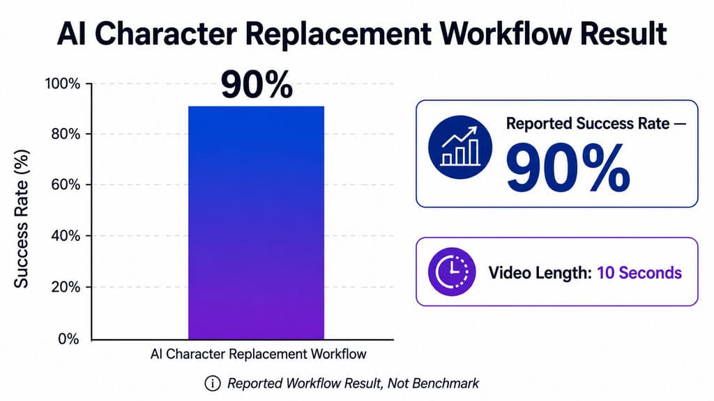 AI Character Replacement Workflow Result