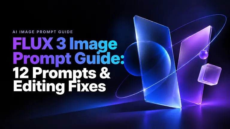 FLUX 3 Image Prompt Guide—— 12 Prompts & Editing Fixes