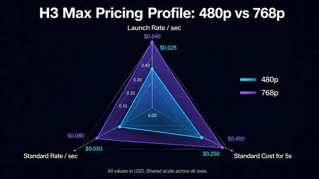 H3 Max Pricing Profile: 480p vs 768p