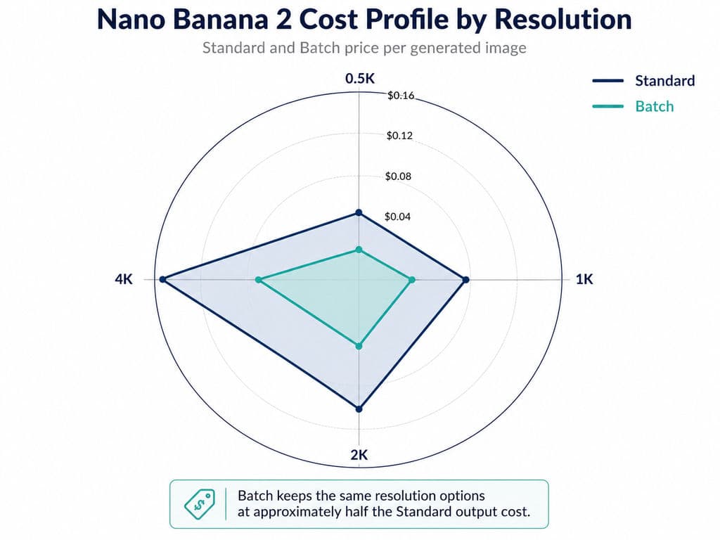 Nano Banana 2 Cost Profile by Resolution