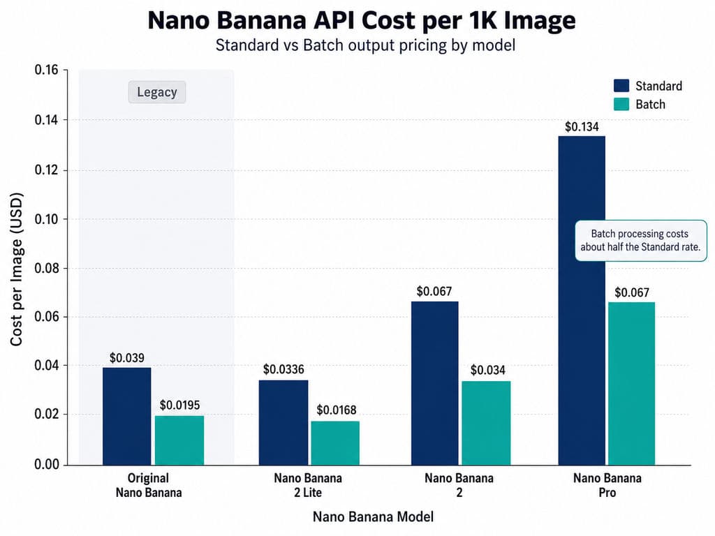 Nano Banana API Cost per 1K Image