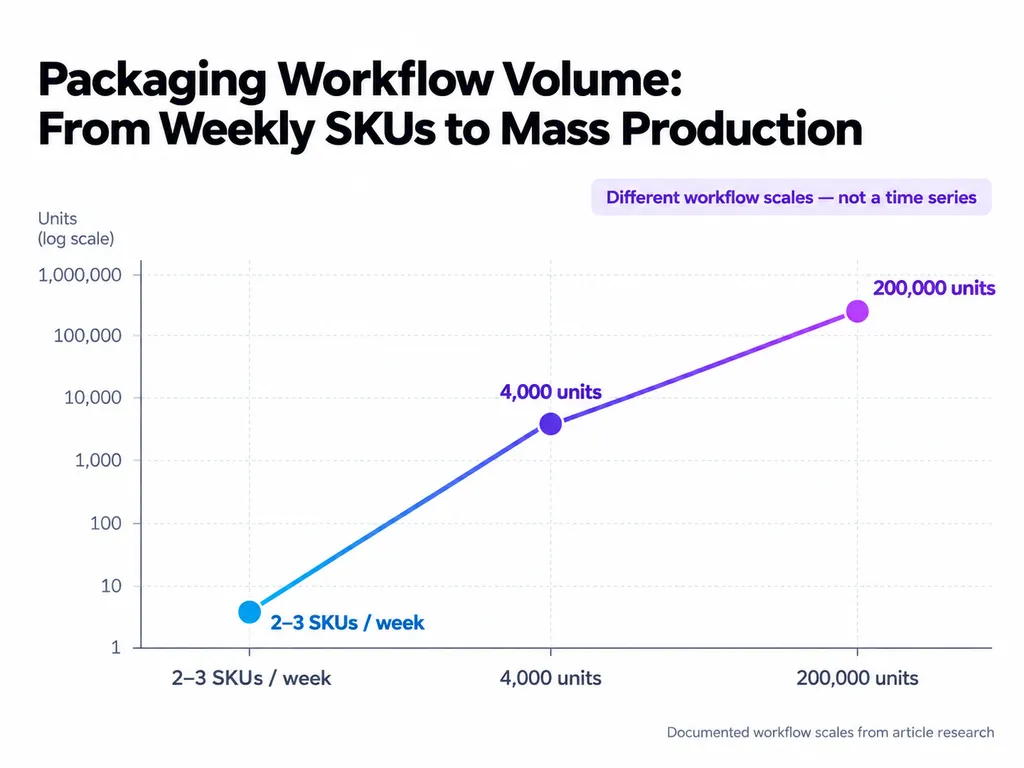 Packaging Workflow Volume: From Weekly SKUs to Mass Production
