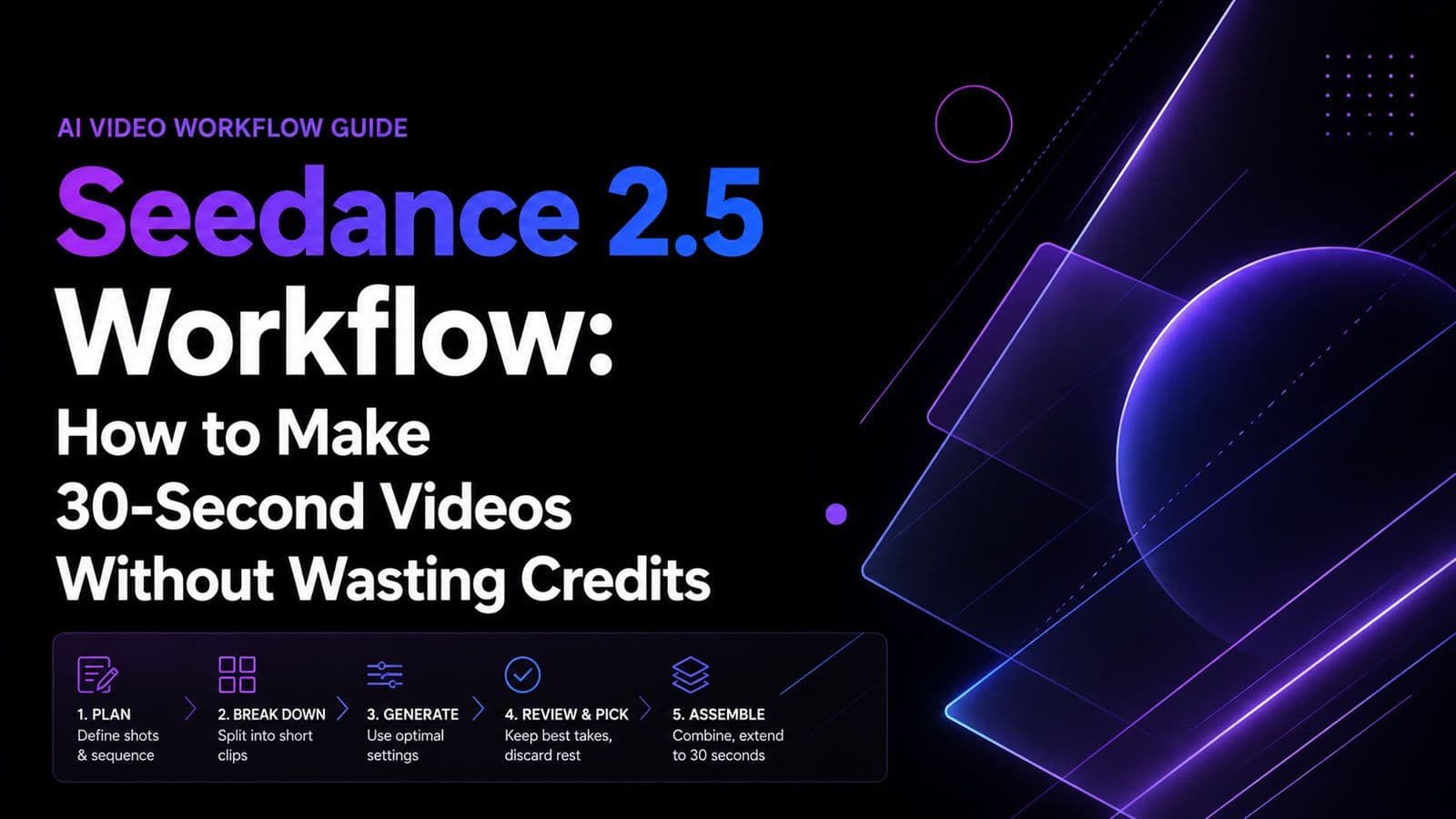 Seedance 2.5 Workflow: How to Make 30-Second Videos Without Wasting Credits