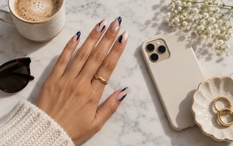 Nail art ideas lined up for social posts