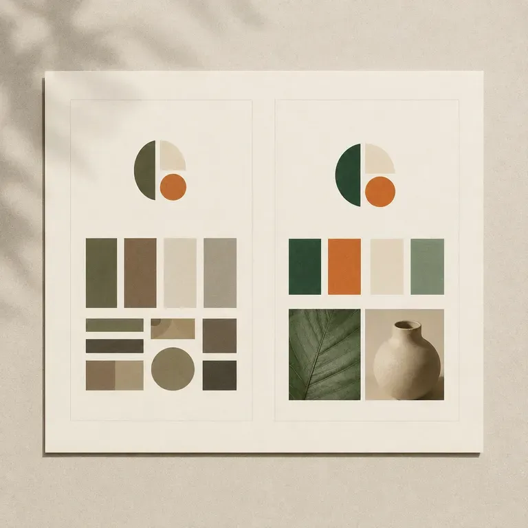 An old and a new style guide page placed side by side for a brand refresh