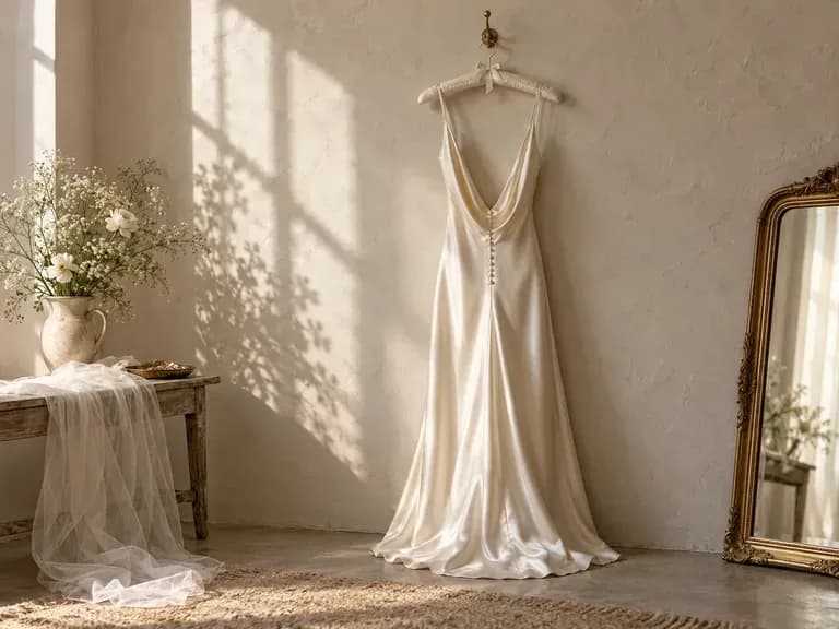 Minimalist Satin Slips: bias-cut satin with a low back