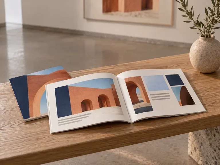 Exhibition Booklet Concept: preview an exhibition publication using its existing artwork