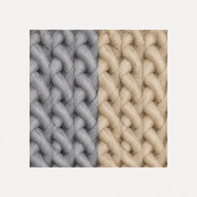 Two extreme close crops of one photograph with identical texture and different colour
