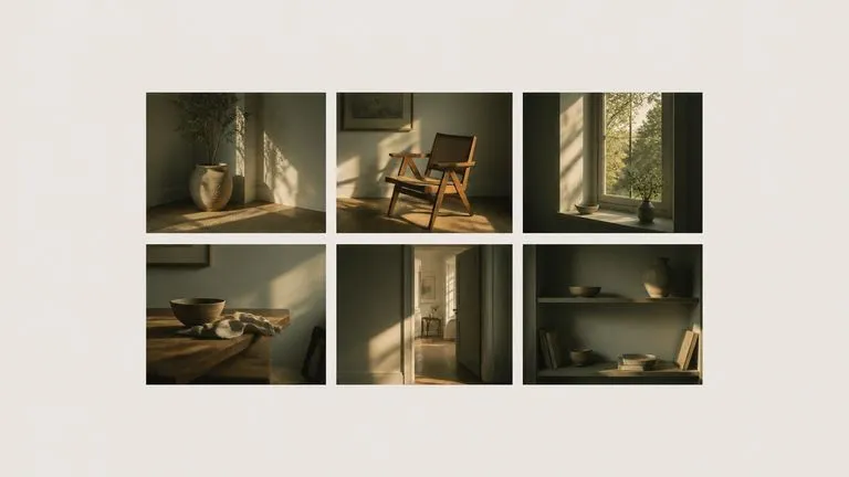 Six frames from one shoot brought to a single consistent look