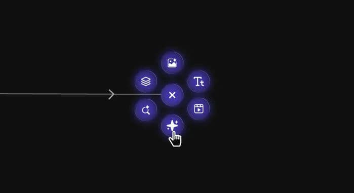 The radial node menu on the canvas, with the Agent node under the cursor