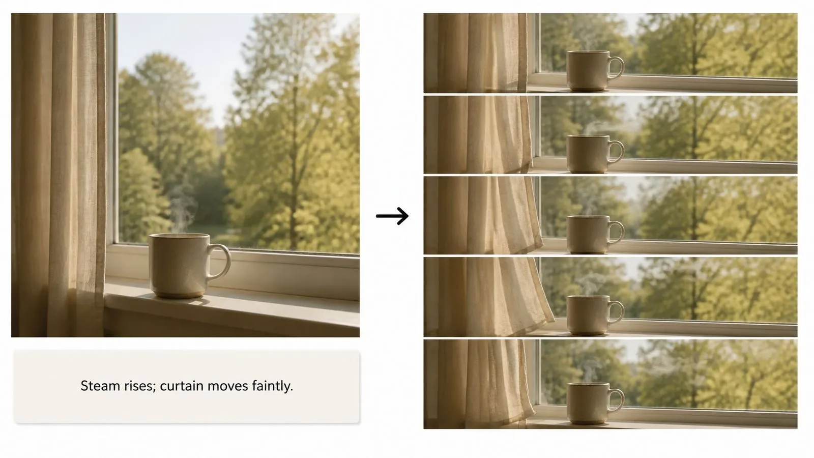 One Image In, Motion Out