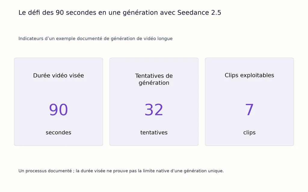 Le défi des 90 secondes en une génération avec Seedance 2.5