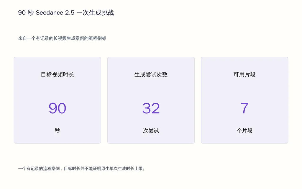 90 秒 Seedance 2.5 一次生成挑战