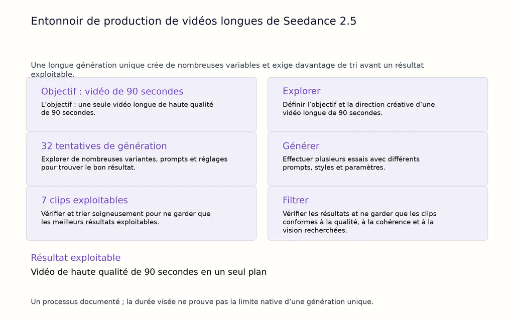 Entonnoir de production de vidéos longues de Seedance 2.5