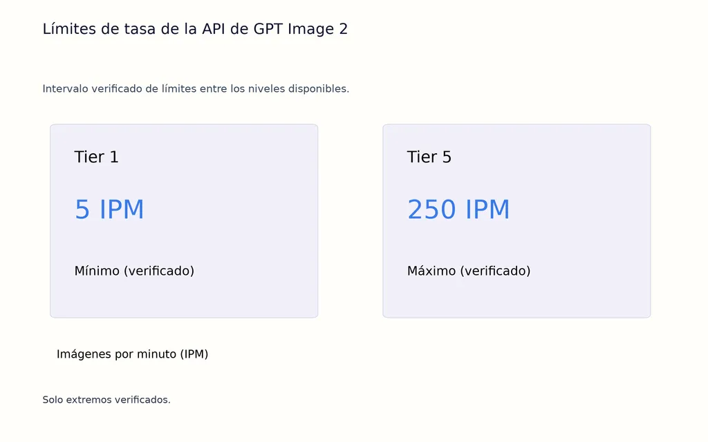 Límites de tasa de la API de GPT Image 2