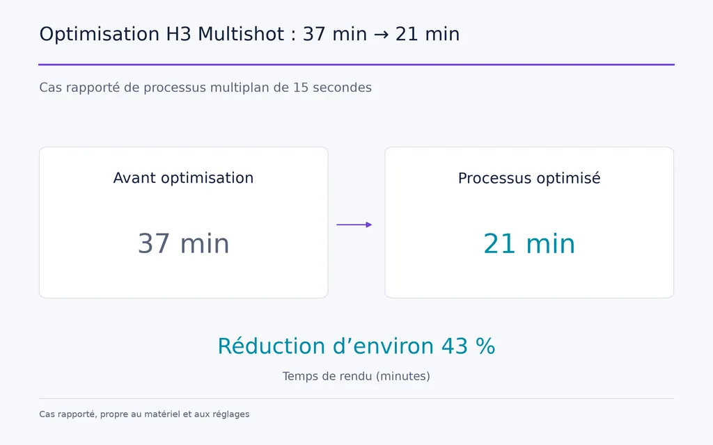 Optimisation H3 Multishot : 37 min → 21 min