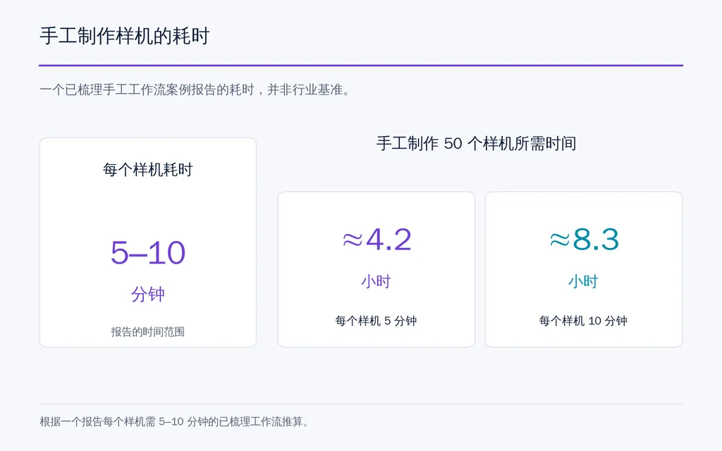 手工制作样机的耗时