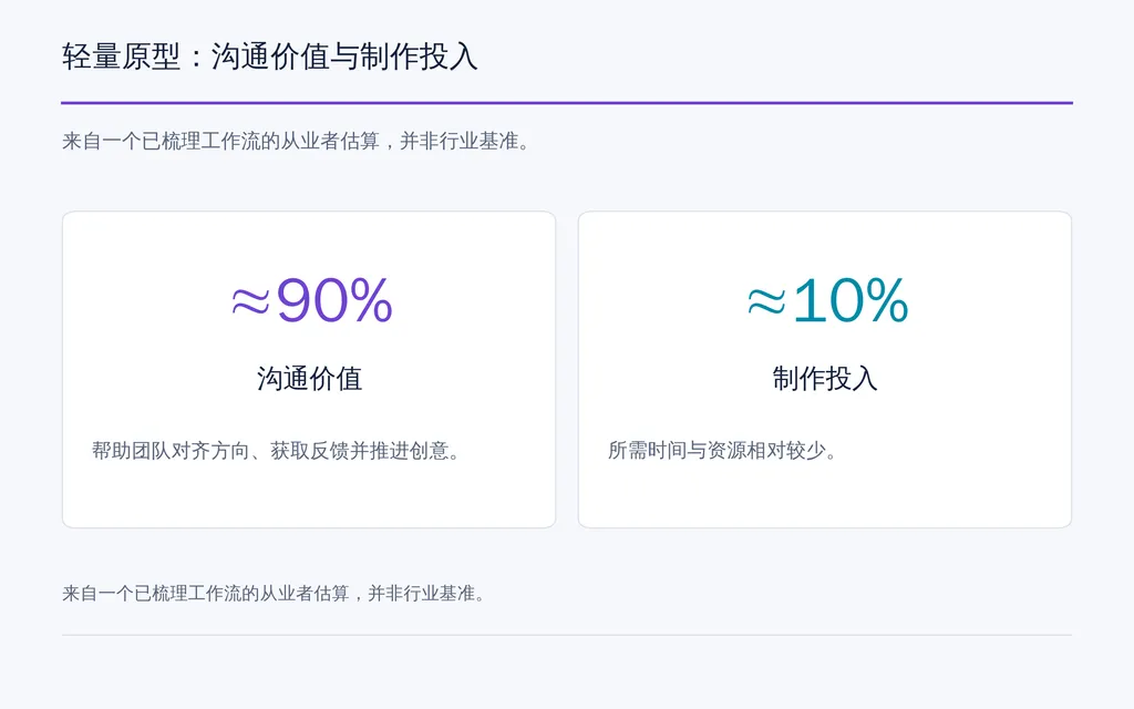 轻量原型：沟通价值与制作投入