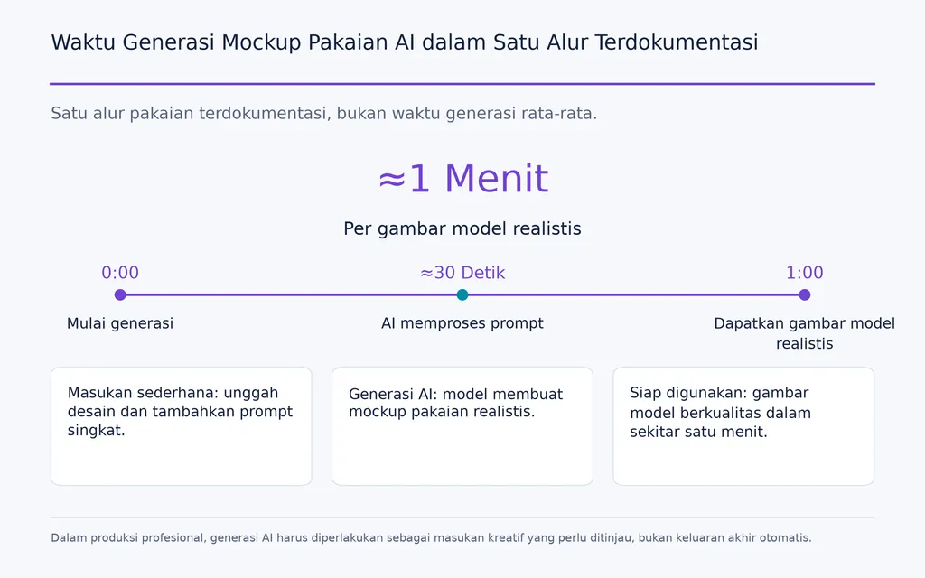 Waktu Generasi Mockup Pakaian AI dalam Satu Alur Terdokumentasi