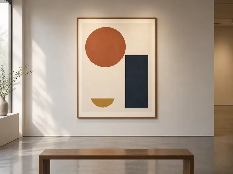 Gallery Display Concept: place a poster in an exhibition environment