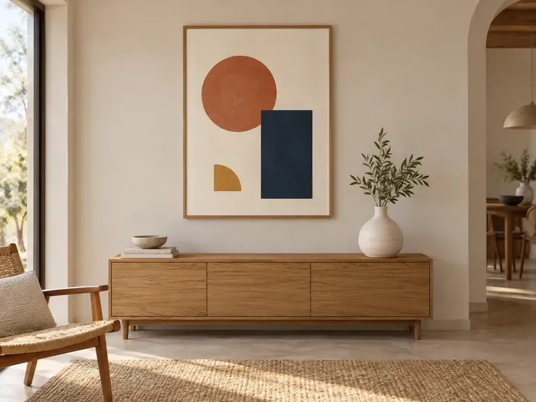 Interior Wall Preview: show the artwork with part of the room around it
