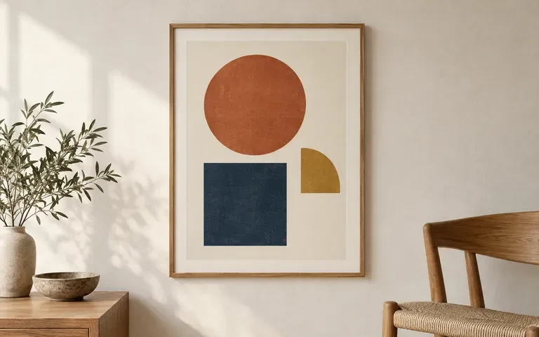 An existing poster design presented in an interior