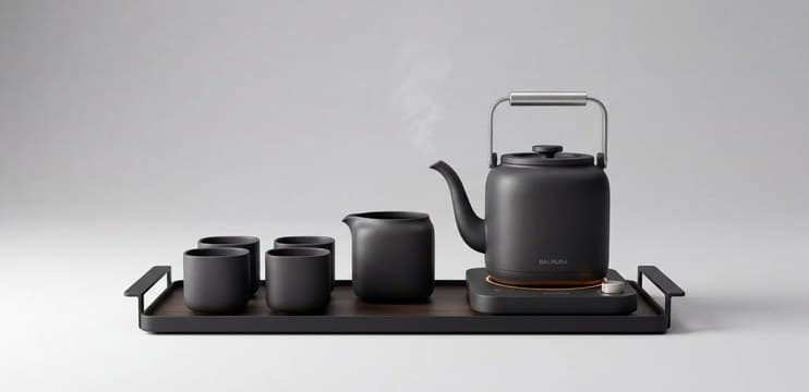 Cast-iron tea set product photography