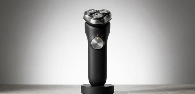 Electric shaver studio product shot