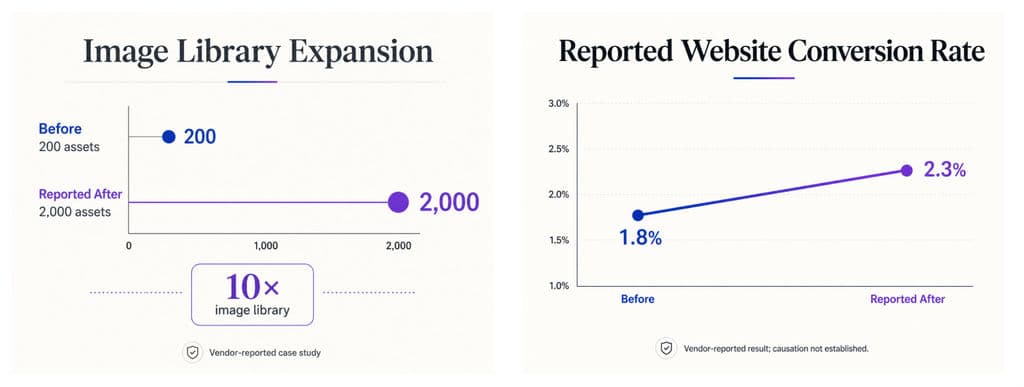 However, the conversion increase from 1.8% to 2.3% and the reported 15% reduction in returns should not be treated as universal GPT Image 2 benchmarks.
