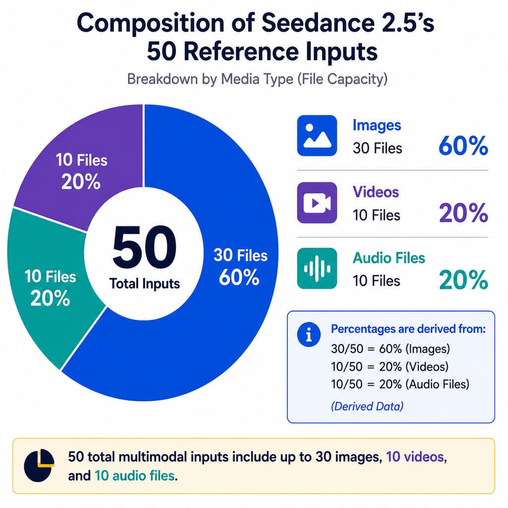 Composition of Seedance 2.5’s 50 Reference Inputs