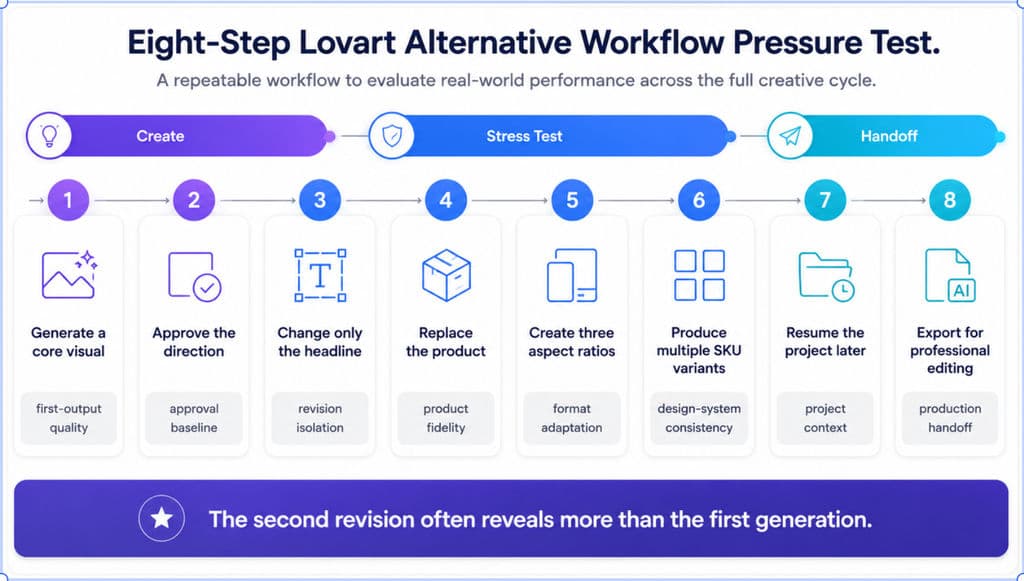 Eight-Step Lovart Alternative Workflow Pressure Test