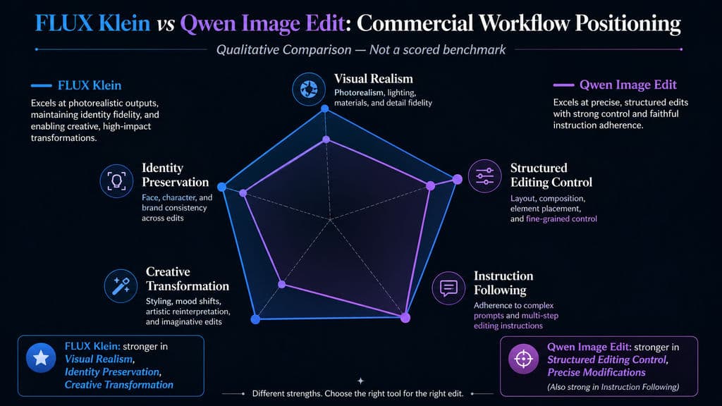 FLUX Klein vs Qwen Image Edit: Commercial Workflow Positioning