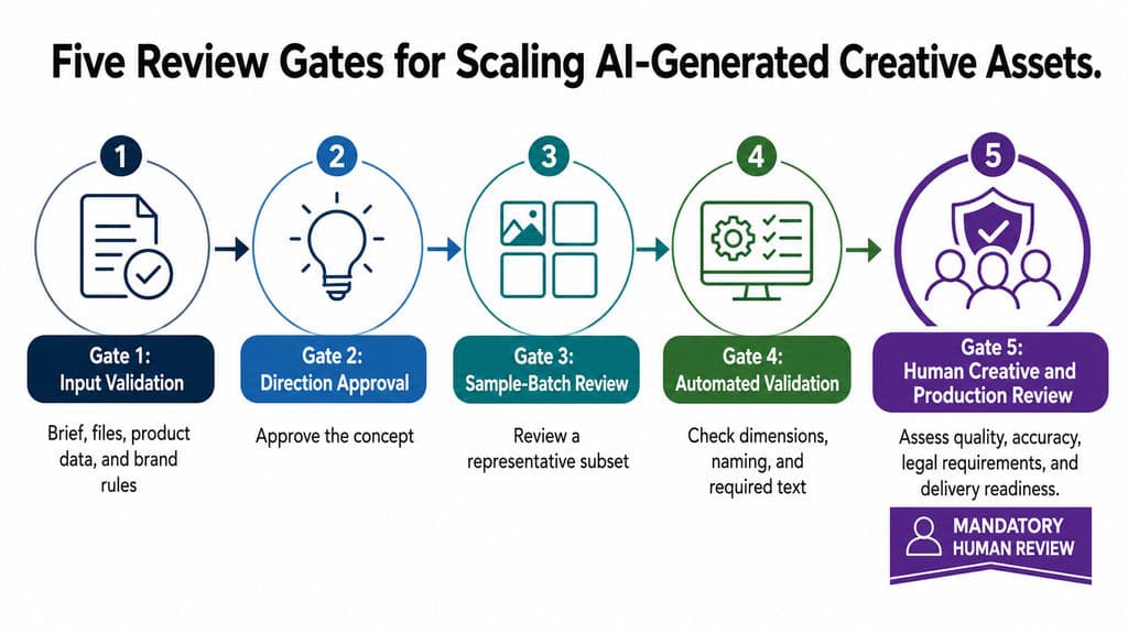 Five Review Gates for Scaling AI-Generated Creative Assets