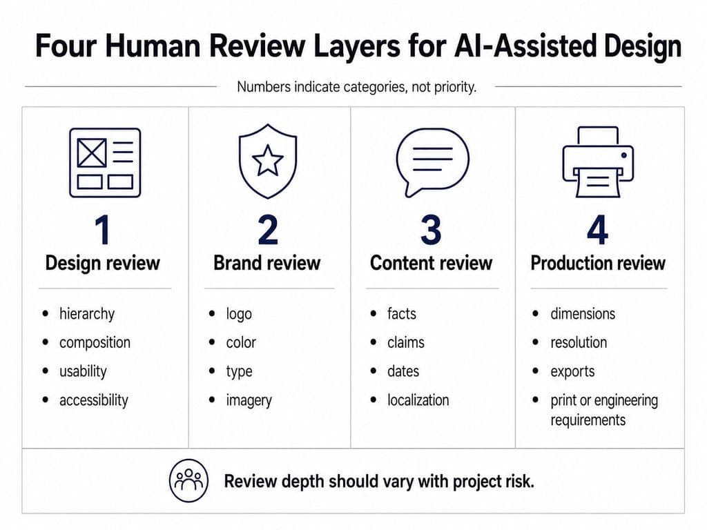 Four Human Review Layers for AI-Assisted Design.