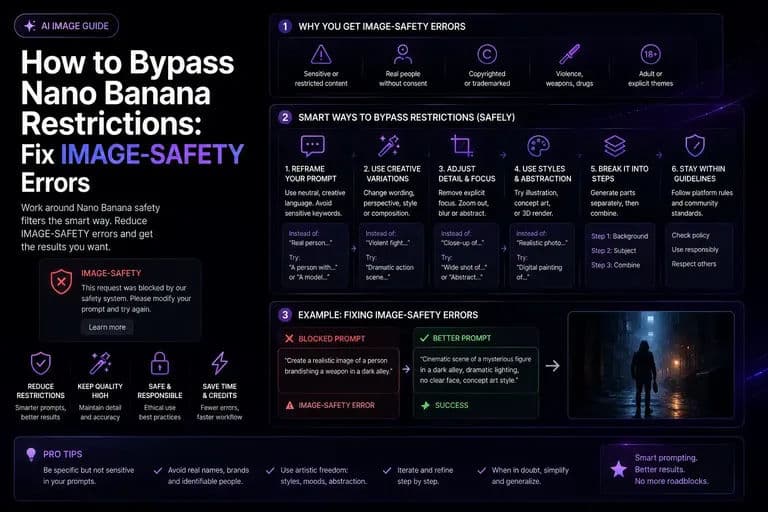 How to Bypass Nano Banana Restrictions: Fix IMAGE-SAFETY Errors