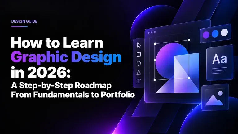 How to Learn Graphic Design in 2026: A Step-by-Step Roadmap From Fundamentals to Portfolio
