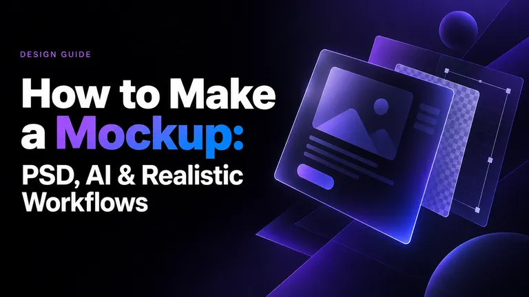 How to Make a Mockup: PSD, AI & Realistic Workflows