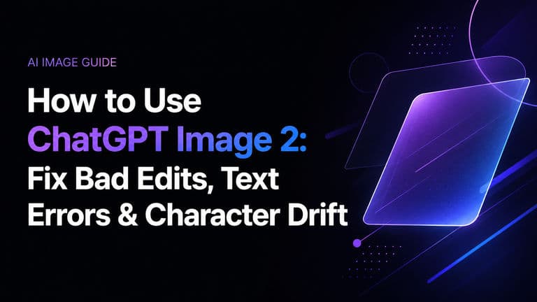 How to Use ChatGPT Image 2: Fix Bad Edits, Text Errors & Character Drift