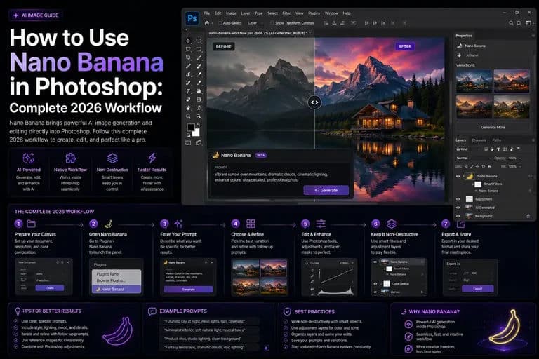 How to Use Nano Banana in Photoshop: Complete 2026 Workflow