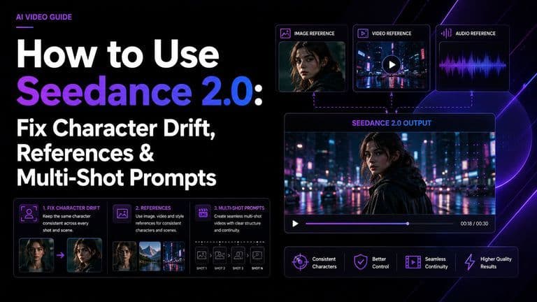 How to Use Seedance 2.0: Fix Character Drift, References & Multi-Shot Prompts