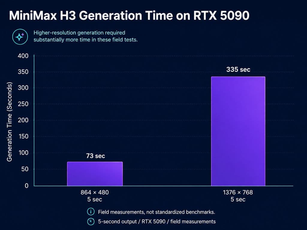 MiniMax H3 Generation Time on RTX 5090
