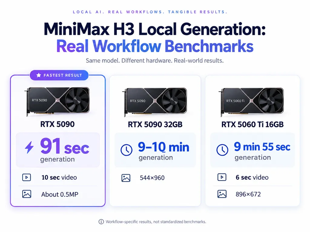 MiniMax H3 Local Generation: Real Workflow Benchmarks