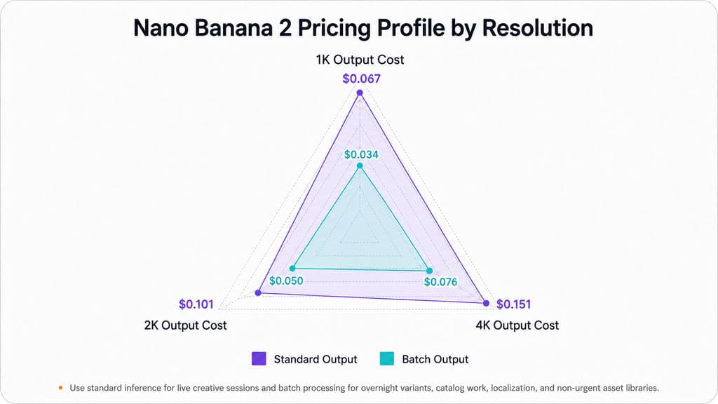 Nano Banana 2 Pricing Profile by Resolution