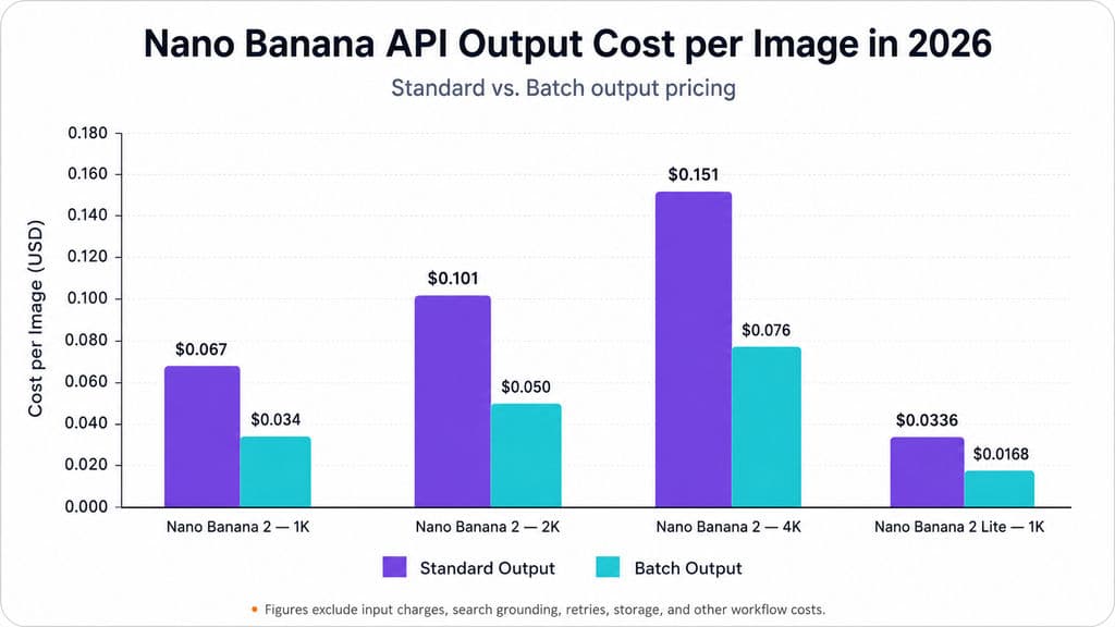 Nano Banana API Output Cost per Image in 2026
