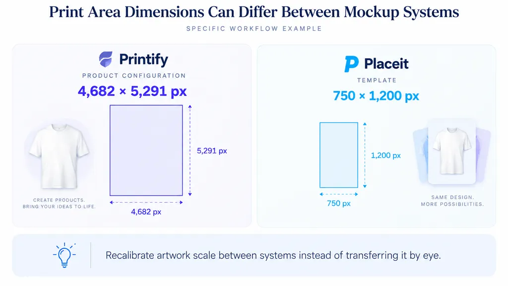 Print Area Dimensions Can Differ Between Mockup Systems