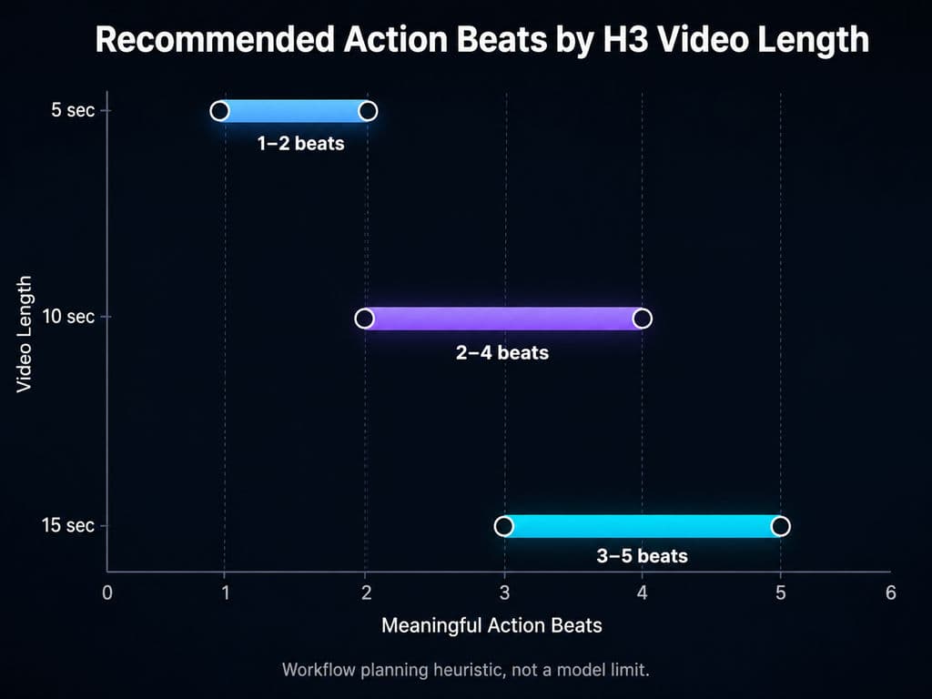 Recommended Action Beats by H3 Video Length