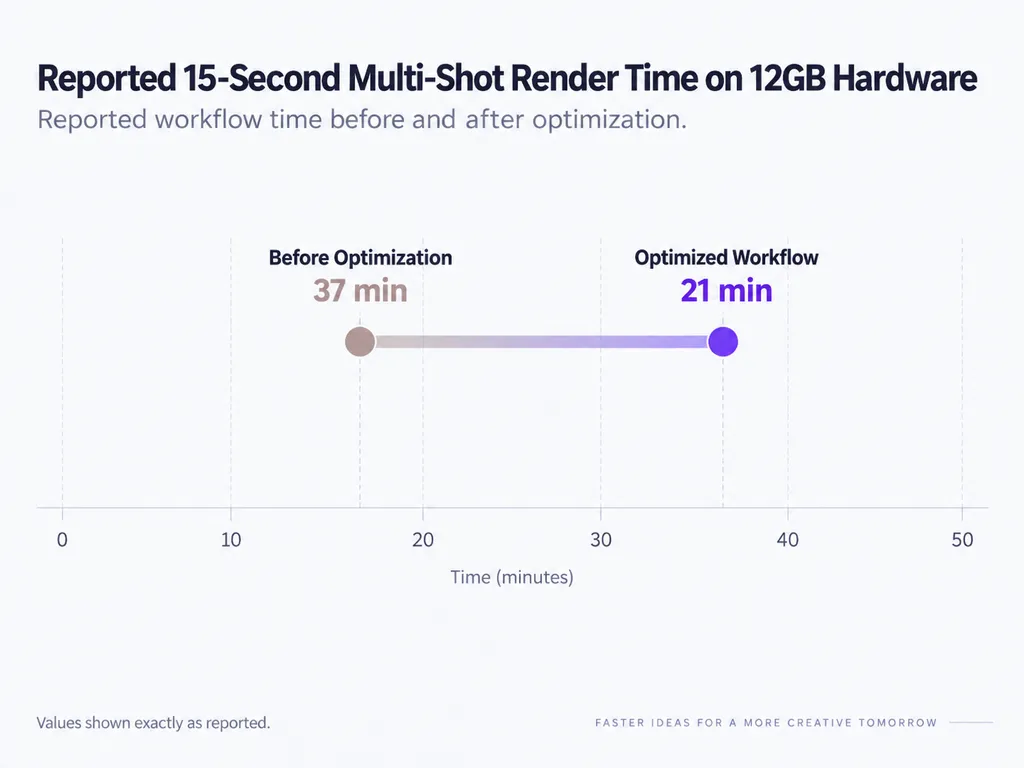 Reported 15-Second Multi-Shot Render Time on 12GB Hardware