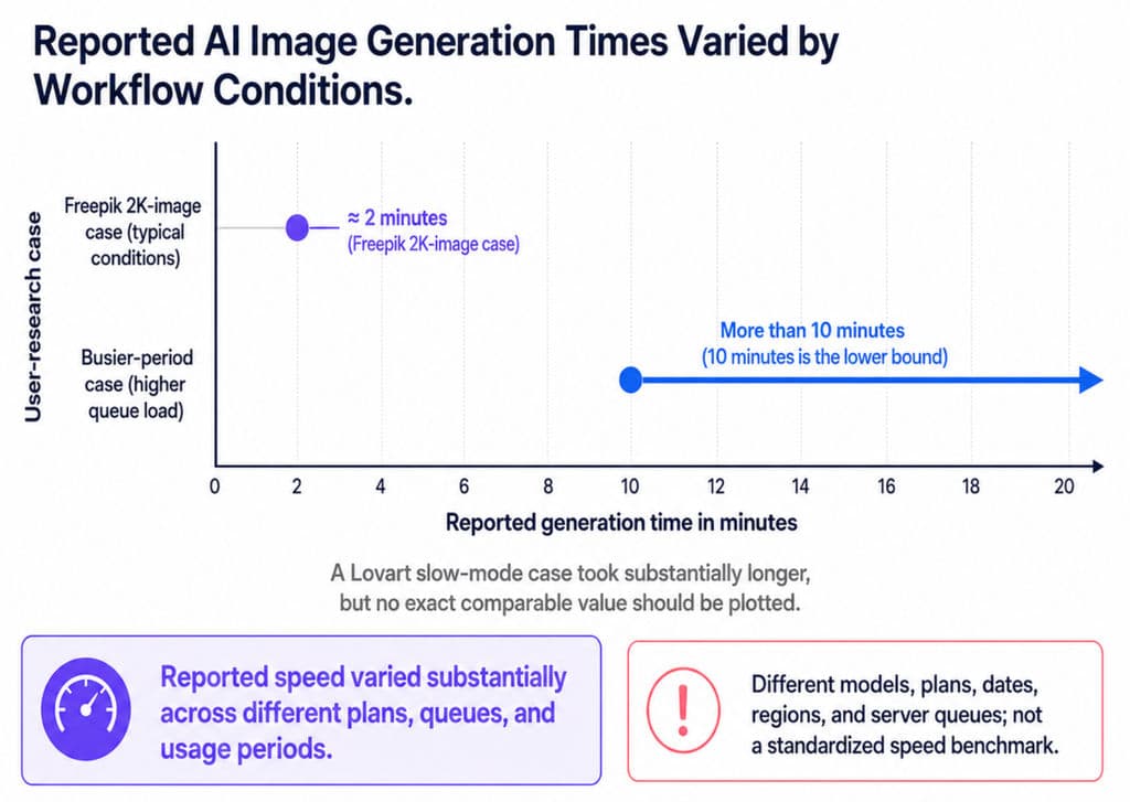 Reported AI Image Generation Times Varied by Workflow Conditions